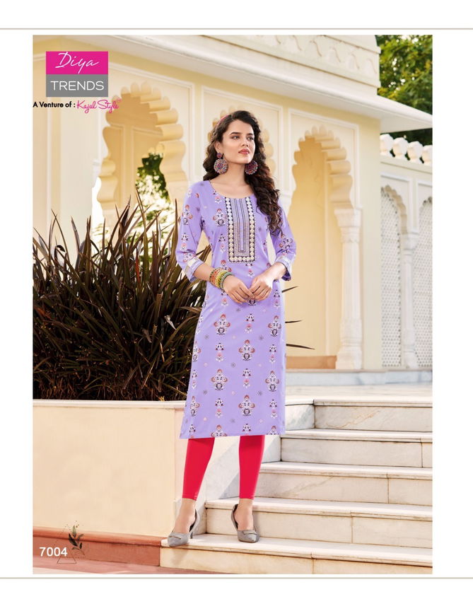 Victorias Vol 7 By Diya Trends Ethnic Wear Wholesale Embroidery Kurtis Catalog
